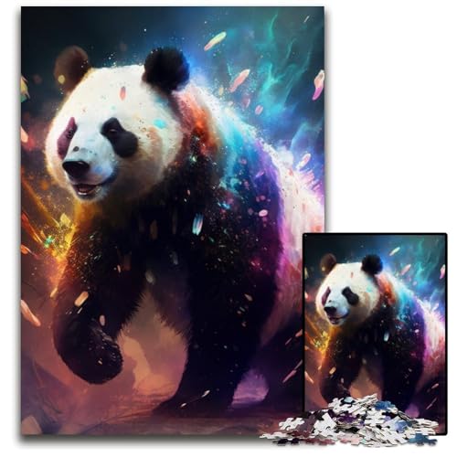 1000-teiliges Fantasy-Panda-Puzzle für Erwachsene, anspruchsvolles Denkspiel für Teenager, Spaß für den Familienspieleabend, 26x38cm/10,23x14,96 Zoll von LiJianXXR