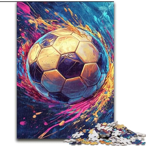 1000-teiliges Fußball-Puzzle für Teenager, trainieren Sie Ihr Gehirn und Ihre Hände Einzigartige Geburtstags- und Geschenkideen für Kinder ab 14 Jahren (Größe 26x38cm) von LiJianXXR