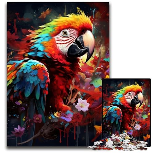 1000-teiliges Puzzle, Papageien-Puzzle für Erwachsene, interaktives Familienspiel, Bastelgeschenk mit farbenfrohen Kunstwerken, 26x38cm/10,23x14,96 Zoll 1000-teiliges Puzzle, Papageien-Puzzle für Erwachsene, interaktives Familienspiel, Bastelgeschenk mit farbenfrohen Kunstwerken, 26x38cm/10,23x14,96 Zoll von LiJianXXR