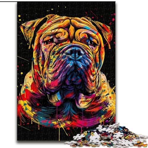1000-teiliges Puzzle, chinesische Shar-Pei-Hundekunst, aus Holz, Kinder ab 14 Jahren, 50x75cm, Denkspiel für Teenager, Spieleabend mit der Familie 1000-teiliges Puzzle, chinesische Shar-Pei-Hundekunst, aus Holz, Kinder ab 14 Jahren, 50x75cm, Denkspiel für Teenager, Spieleabend mit der Familie von LiJianXXR