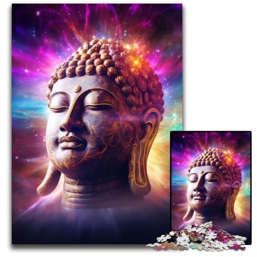 1000-teiliges Puzzle, farbenfrohes Buddha-Puzzle aus Pappe, anspruchsvolles Denkspiel, Familienaktivität, Heimdekoration, 26x38cm/10,23x14,96 Zoll 1000-teiliges Puzzle, farbenfrohes Buddha-Puzzle aus Pappe, anspruchsvolles Denkspiel, Familienaktivität, Heimdekoration, 26x38cm/10,23x14,96 Zoll von LiJianXXR