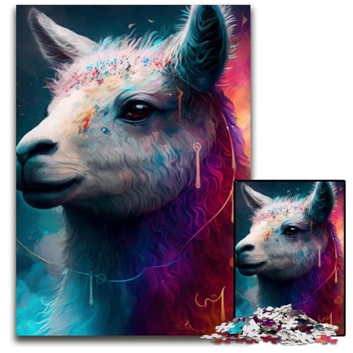 1000-teiliges Puzzle „Alpaka“, unmögliche Puzzles für Erwachsene, für Teenager und Familien, perfekte DIY-Dekoration und knifflige Herausforderung, 26x38cm/10,23x14,96 Zoll 1000-teiliges Puzzle „Alpaka“, unmögliche Puzzles für Erwachsene, für Teenager und Familien, perfekte DIY-Dekoration und knifflige Herausforderung, 26x38cm/10,23x14,96 Zoll von LiJianXXR