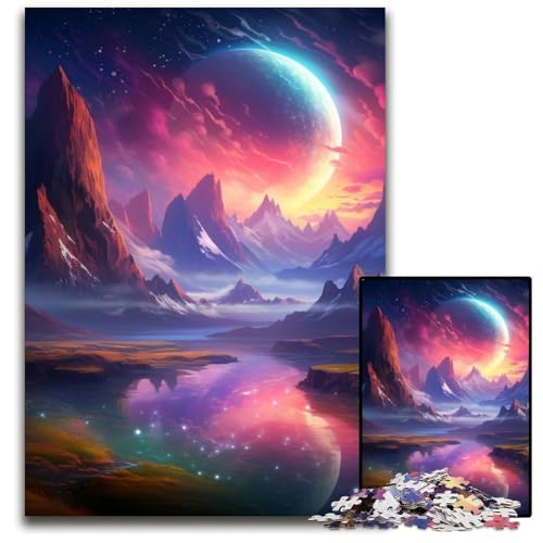 1000-teiliges Puzzle „Bunter Planet“ aus Pappe, anspruchsvolles Denkspiel, Familienaktivität, Heimdekoration, 26x38cm/10,23x14,96 Zoll 1000-teiliges Puzzle „Bunter Planet“ aus Pappe, anspruchsvolles Denkspiel, Familienaktivität, Heimdekoration, 26x38cm/10,23x14,96 Zoll von LiJianXXR