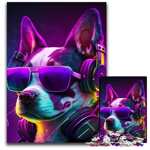 1000-teiliges Puzzle „Fantasy Dog“ aus Pappe, anspruchsvolles Denkspiel, Familienaktivität, Heimdekoration, 26x38cm/10,23x14,96 Zoll 1000-teiliges Puzzle „Fantasy Dog“ aus Pappe, anspruchsvolles Denkspiel, Familienaktivität, Heimdekoration, 26x38cm/10,23x14,96 Zoll von LiJianXXR