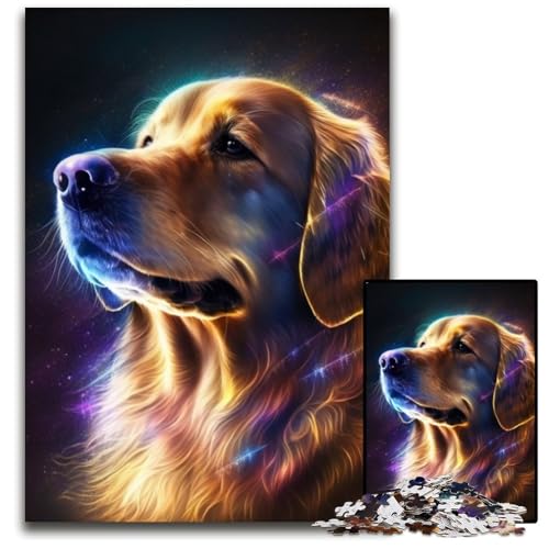 1000-teiliges Puzzle „Fantasy Dog“ aus Pappe, anspruchsvolles Denkspiel, Familienaktivität, Heimdekoration, 26x38cm/10,23x14,96 Zoll von LiJianXXR