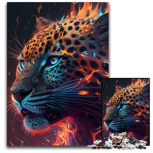 1000-teiliges Puzzle „Fantasy Leopard“, unmögliches Puzzle für Erwachsene, für Teenager und Familien, perfekte DIY-Dekoration und knifflige Herausforderung, 26x38cm/10,23x14,96 Zoll 1000-teiliges Puzzle „Fantasy Leopard“, unmögliches Puzzle für Erwachsene, für Teenager und Familien, perfekte DIY-Dekoration und knifflige Herausforderung, 26x38cm/10,23x14,96 Zoll von LiJianXXR