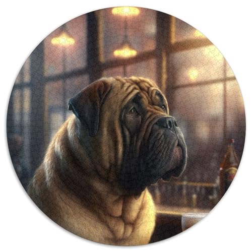 1000-teiliges Puzzle „Mastiff-Hund trinkt Bier“, unmögliches Puzzle für Erwachsene, kreatives Familienspiel und Heimdekoration, Teenager, 67,5 x 67,5 cm 1000-teiliges Puzzle „Mastiff-Hund trinkt Bier“, unmögliches Puzzle für Erwachsene, kreatives Familienspiel und Heimdekoration, Teenager, 67,5 x 67,5 cm von LiJianXXR