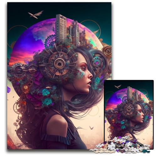 1000-teiliges Puzzle „Mechanische Welt“, Papppuzzle, anspruchsvolles Denkspiel, Familienaktivität, Heimdekoration, 26x38cm/10,23x14,96 Zoll von LiJianXXR