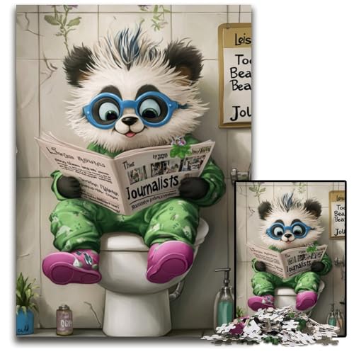 1000-teiliges Puzzle „Panda Go Toilet“, unmögliche Puzzles für Erwachsene, für Teenager und Familien, perfekte DIY-Dekoration und knifflige Herausforderung, 50x75cm/19,68x29,52 Zoll 1000-teiliges Puzzle „Panda Go Toilet“, unmögliche Puzzles für Erwachsene, für Teenager und Familien, perfekte DIY-Dekoration und knifflige Herausforderung, 50x75cm/19,68x29,52 Zoll von LiJianXXR