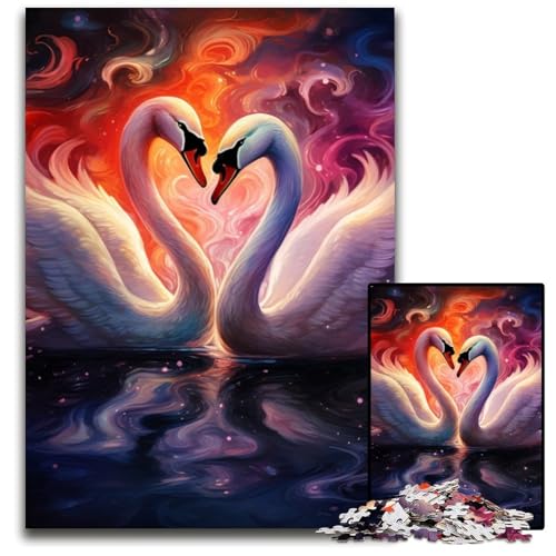 1000-teiliges Puzzle „Schwan“, unmögliches Puzzle für Erwachsene, DIY-Kunstwerk, 26x38cm/10,23x14,96 Zoll 1000-teiliges Puzzle „Schwan“, unmögliches Puzzle für Erwachsene, DIY-Kunstwerk, 26x38cm/10,23x14,96 Zoll von LiJianXXR