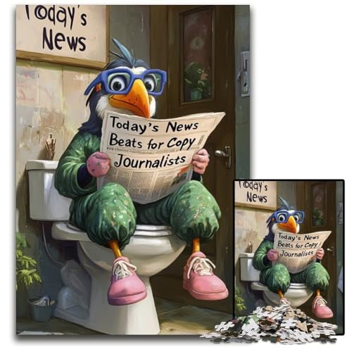 1000-teiliges Puzzle „Toucan Go Toilet“, Puzzle für Erwachsene, interaktives Familienspiel, Bastelgeschenk mit farbenfrohen Kunstwerken, 26x38cm/10,23x14,96 Zoll 1000-teiliges Puzzle „Toucan Go Toilet“, Puzzle für Erwachsene, interaktives Familienspiel, Bastelgeschenk mit farbenfrohen Kunstwerken, 26x38cm/10,23x14,96 Zoll von LiJianXXR