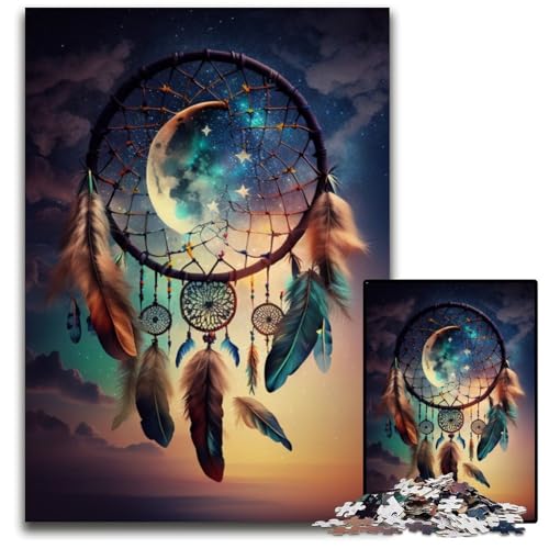 1000-teiliges Puzzle „Traumfänger“ aus Pappe, anspruchsvolles Denkspiel, Familienaktivität, Heimdekoration, 26x38cm/10,23x14,96 Zoll 1000-teiliges Puzzle „Traumfänger“ aus Pappe, anspruchsvolles Denkspiel, Familienaktivität, Heimdekoration, 26x38cm/10,23x14,96 Zoll von LiJianXXR