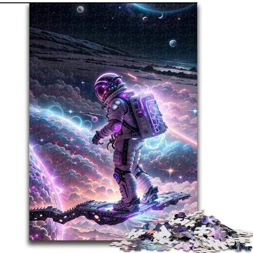 1000-teiliges Puzzle Astronaut aus Holz, Kinder ab 14 Jahren, 50x75cm, kreatives Familienspiel und Heimdekoration, Teenager von LiJianXXR