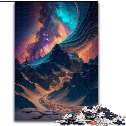 1000-teiliges Puzzle Berge und Milchstraße aus Holz, Kinder ab 14 Jahren, 50x75cm, kreatives Familienspiel und Heimdekoration, Teenager 1000-teiliges Puzzle Berge und Milchstraße aus Holz, Kinder ab 14 Jahren, 50x75cm, kreatives Familienspiel und Heimdekoration, Teenager von LiJianXXR