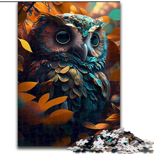 1000-teiliges Puzzle Blaue Waldeule aus Holz, Kinder ab 14 Jahren, 50x75cm, Denkspiel für Teenager, Spieleabend mit der Familie 1000-teiliges Puzzle Blaue Waldeule aus Holz, Kinder ab 14 Jahren, 50x75cm, Denkspiel für Teenager, Spieleabend mit der Familie von LiJianXXR