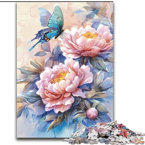 1000-teiliges Puzzle Blume und Schmetterling aus Holz, Eltern, Partner, Freunde – ab 14 Jahren, 50x75cm, Weihnachten oder Geburtstage 1000-teiliges Puzzle Blume und Schmetterling aus Holz, Eltern, Partner, Freunde – ab 14 Jahren, 50x75cm, Weihnachten oder Geburtstage von LiJianXXR