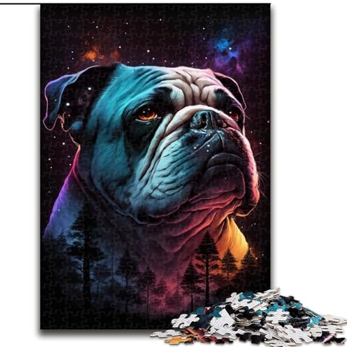 1000-teiliges Puzzle Bulldogge aus Holz, Kinder ab 14 Jahren, 50x75cm, kreatives Familienspiel und Heimdekoration, Teenager 1000-teiliges Puzzle Bulldogge aus Holz, Kinder ab 14 Jahren, 50x75cm, kreatives Familienspiel und Heimdekoration, Teenager von LiJianXXR