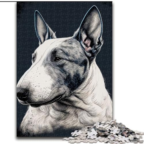 1000-teiliges Puzzle Bullterrier-Hundeporträt aus Holz, Kinder ab 14 Jahren, 50x75cm, Denkspiel für Teenager, Spieleabend mit der Familie 1000-teiliges Puzzle Bullterrier-Hundeporträt aus Holz, Kinder ab 14 Jahren, 50x75cm, Denkspiel für Teenager, Spieleabend mit der Familie von LiJianXXR