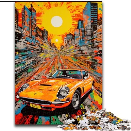 1000-teiliges Puzzle Coole Bunte Sportwagen aus Holz, Kinder ab 14 Jahren, 50x75cm, Denkspiel für Teenager, Spieleabend mit der Familie 1000-teiliges Puzzle Coole Bunte Sportwagen aus Holz, Kinder ab 14 Jahren, 50x75cm, Denkspiel für Teenager, Spieleabend mit der Familie von LiJianXXR