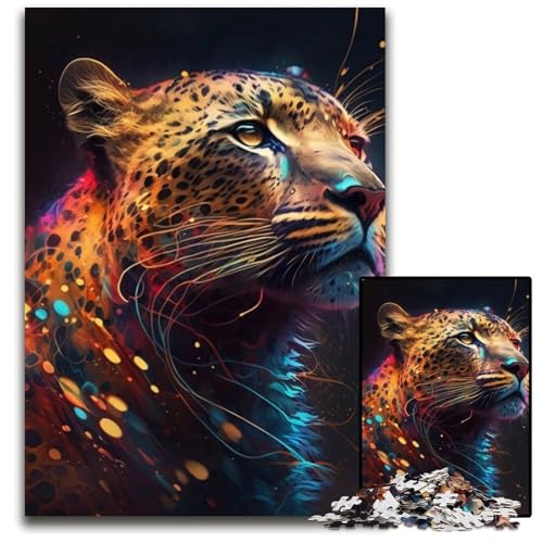 1000-teiliges Puzzle Fantasy Leopard aus Pappe, anspruchsvolles Denkspiel, Familienaktivität, Heimdekoration, 26x38cm/10,23x14,96 Zoll 1000-teiliges Puzzle Fantasy Leopard aus Pappe, anspruchsvolles Denkspiel, Familienaktivität, Heimdekoration, 26x38cm/10,23x14,96 Zoll von LiJianXXR