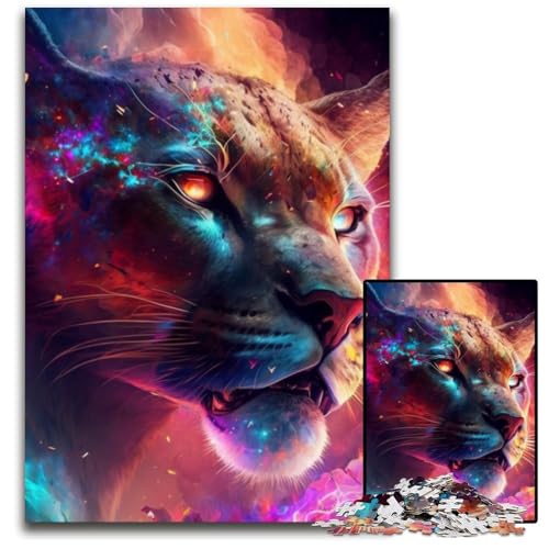 1000-teiliges Puzzle Fantasy Leopard aus Pappe, anspruchsvolles Denkspiel, Familienaktivität, Heimdekoration, 26x38cm/10,23x14,96 Zoll 1000-teiliges Puzzle Fantasy Leopard aus Pappe, anspruchsvolles Denkspiel, Familienaktivität, Heimdekoration, 26x38cm/10,23x14,96 Zoll von LiJianXXR