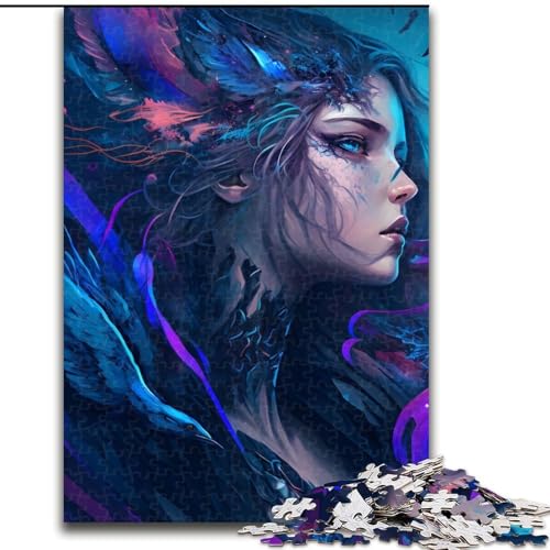 1000-teiliges Puzzle Fantasy Portrait Angel aus Karton, perfekt für die Dekoration zu Hause und im Büro, für Partys, Geburtstage und Feiertagsgeschenke, 1000 Stück(26x38cm) von LiJianXXR
