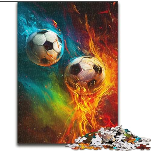 1000-teiliges Puzzle Fußballsport aus Holz, Eltern, Partner, Freunde – ab 14 Jahren, 50x75cm, DIY-Kunstdekor 1000-teiliges Puzzle Fußballsport aus Holz, Eltern, Partner, Freunde – ab 14 Jahren, 50x75cm, DIY-Kunstdekor von LiJianXXR