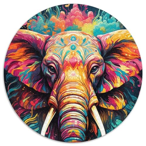 1000-teiliges Puzzle-Geschenk, farbenfrohes Elefanten-Malpuzzle aus Karton für die Heimdekoration, ideales Weihnachts- und Neujahrsgeschenk für Teenager, 67,5 x 67,5 cm 1000-teiliges Puzzle-Geschenk, farbenfrohes Elefanten-Malpuzzle aus Karton für die Heimdekoration, ideales Weihnachts- und Neujahrsgeschenk für Teenager, 67,5 x 67,5 cm von LiJianXXR