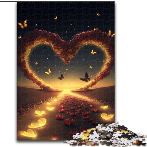 1000-teiliges Puzzle Herz am Strand aus Holz, Kinder ab 14 Jahren, 50x75cm, Denkspiel für Teenager, Spieleabend mit der Familie 1000-teiliges Puzzle Herz am Strand aus Holz, Kinder ab 14 Jahren, 50x75cm, Denkspiel für Teenager, Spieleabend mit der Familie von LiJianXXR