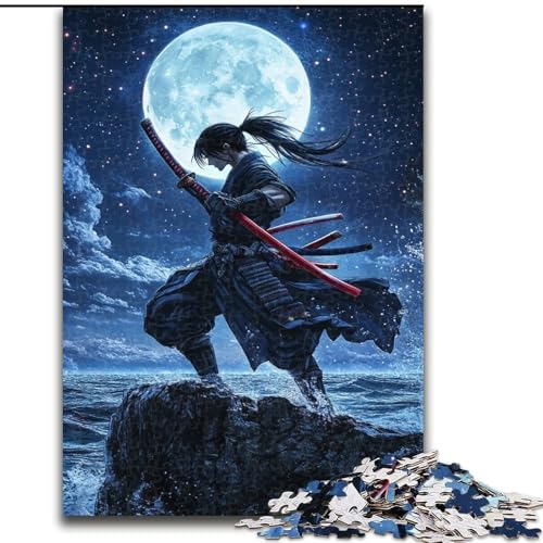 1000-teiliges Puzzle Mond-Ninja, Denksportaufgabe zur Wanddekoration, einzigartige Geburtstags 14-Jährige (Größe 50x75cm) von LiJianXXR
