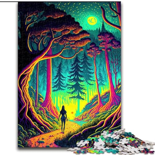 1000-teiliges Puzzle Neonlandschaft aus Holz, Eltern, Partner, Freunde – ab 14 Jahren, 50x75cm, DIY-Kunstdekor 1000-teiliges Puzzle Neonlandschaft aus Holz, Eltern, Partner, Freunde – ab 14 Jahren, 50x75cm, DIY-Kunstdekor von LiJianXXR
