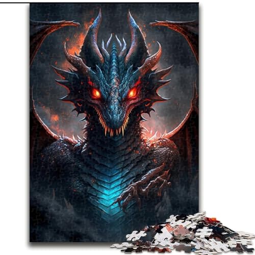 1000-teiliges Puzzle Schwarzer Eisdrache aus Holz, Kinder ab 14 Jahren, 50x75cm, Denkspiel für Teenager, Spieleabend mit der Familie 1000-teiliges Puzzle Schwarzer Eisdrache aus Holz, Kinder ab 14 Jahren, 50x75cm, Denkspiel für Teenager, Spieleabend mit der Familie von LiJianXXR