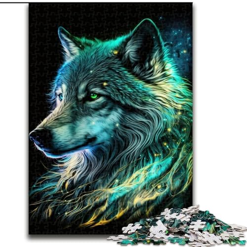 1000-teiliges Puzzle Schwarzer Wolf aus Holz, Eltern, Partner, Freunde – ab 14 Jahren, 50x75cm, DIY-Kunstdekor 1000-teiliges Puzzle Schwarzer Wolf aus Holz, Eltern, Partner, Freunde – ab 14 Jahren, 50x75cm, DIY-Kunstdekor von LiJianXXR