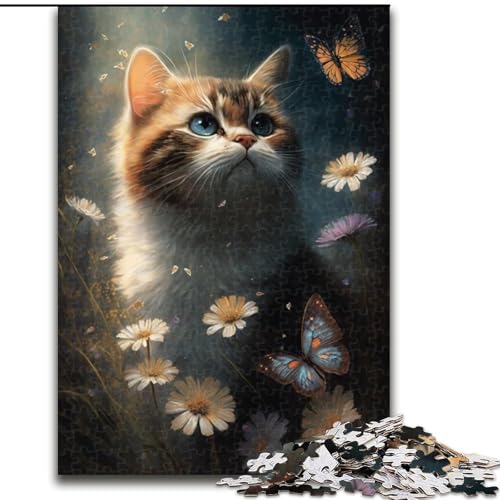 1000-teiliges Puzzle Süßes Kätzchen aus Holz, Kinder ab 14 Jahren, 50x75cm, Denkspiel für Teenager, Spieleabend mit der Familie 1000-teiliges Puzzle Süßes Kätzchen aus Holz, Kinder ab 14 Jahren, 50x75cm, Denkspiel für Teenager, Spieleabend mit der Familie von LiJianXXR
