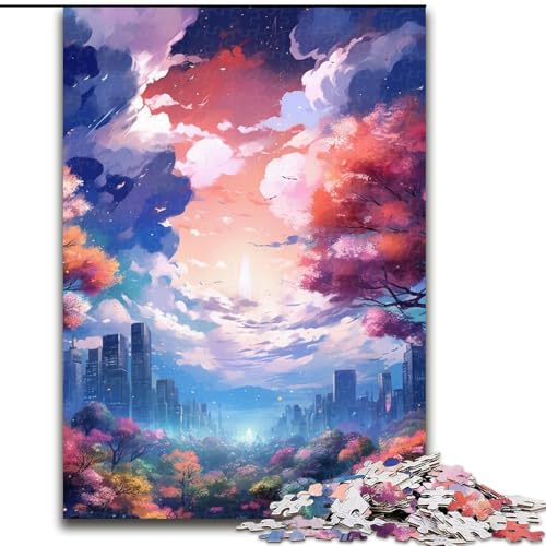 1000-teiliges Puzzle Traumhafte Bunte Stadt aus Holz, Kinder ab 14 Jahren, 50x75cm, Denkspiel für Teenager, Spieleabend mit der Familie 1000-teiliges Puzzle Traumhafte Bunte Stadt aus Holz, Kinder ab 14 Jahren, 50x75cm, Denkspiel für Teenager, Spieleabend mit der Familie von LiJianXXR