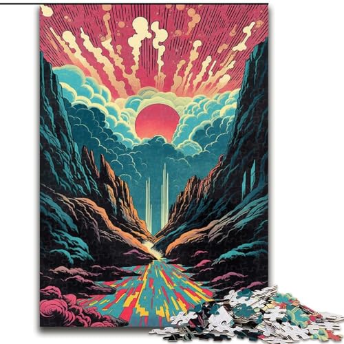 1000-teiliges Puzzle Verträumte schöne Berge aus Holz, Kinder ab 14 Jahren, 50x75cm, Denkspiel für Teenager, Spieleabend mit der Familie 1000-teiliges Puzzle Verträumte schöne Berge aus Holz, Kinder ab 14 Jahren, 50x75cm, Denkspiel für Teenager, Spieleabend mit der Familie von LiJianXXR