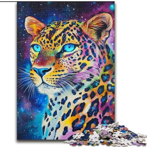 1000-teiliges Puzzle als Geschenk für Teenager, Leopard, anspruchsvolles Spiel und Familienspiel mit vollständig ineinandergreifenden, zufällig geformten Teilen (Größe 26x38cm) von LiJianXXR