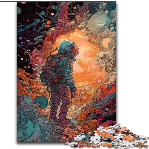 1000-teiliges Puzzle für Erwachsene, Astronaut, aus Holz, hochschwieriges Denkspiel für Teenager, 50x75cm, Geburtstagsgeschenkidee, anspruchsvolles Denkspiel 1000-teiliges Puzzle für Erwachsene, Astronaut, aus Holz, hochschwieriges Denkspiel für Teenager, 50x75cm, Geburtstagsgeschenkidee, anspruchsvolles Denkspiel von LiJianXXR