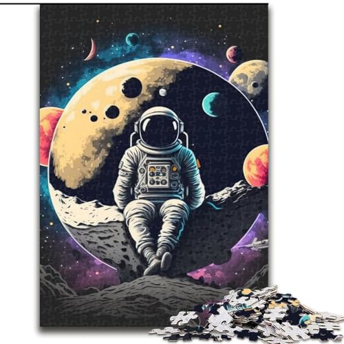 1000-teiliges Puzzle für Erwachsene, Astronaut im Weltraum, aus Holz, hochschwieriges Denkspiel für Teenager, 50x75cm, Geburtstagsgeschenkidee, anspruchsvolles Denkspiel 1000-teiliges Puzzle für Erwachsene, Astronaut im Weltraum, aus Holz, hochschwieriges Denkspiel für Teenager, 50x75cm, Geburtstagsgeschenkidee, anspruchsvolles Denkspiel von LiJianXXR