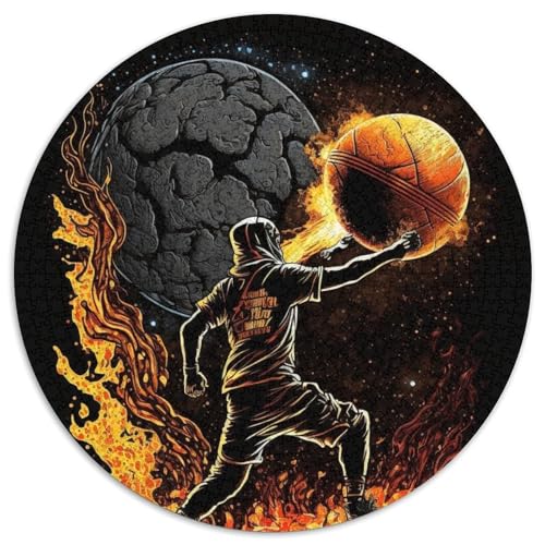 1000-teiliges Puzzle für Erwachsene, Astronauten Spielen Basketball, unmögliche Puzzles für Erwachsene, perfekt für Familienspaß im Urlaub, 67,5 x 67,5 cm 1000-teiliges Puzzle für Erwachsene, Astronauten Spielen Basketball, unmögliche Puzzles für Erwachsene, perfekt für Familienspaß im Urlaub, 67,5 x 67,5 cm von LiJianXXR