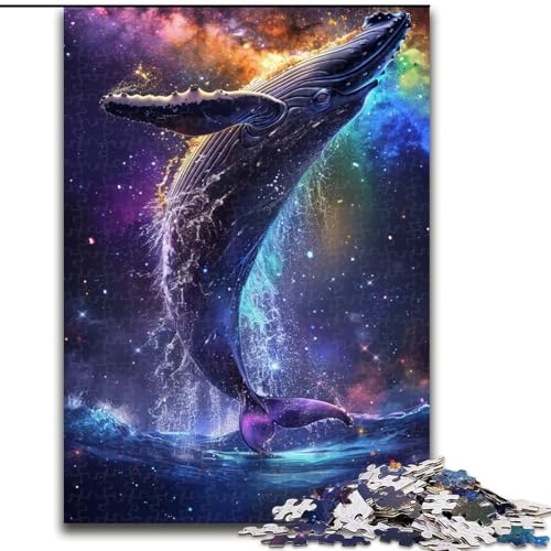 1000-teiliges Puzzle für Erwachsene, Bunte Wale aus Holz, hochschwieriges Denkspiel für Teenager, 50x75cm, Geburtstagsgeschenkidee, anspruchsvolles Denkspiel 1000-teiliges Puzzle für Erwachsene, Bunte Wale aus Holz, hochschwieriges Denkspiel für Teenager, 50x75cm, Geburtstagsgeschenkidee, anspruchsvolles Denkspiel von LiJianXXR