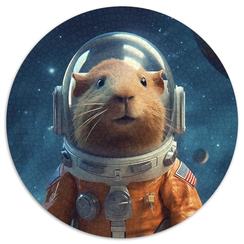 1000-teiliges Puzzle für Erwachsene, Capybara-Astronaut, runde Puzzles für 1000 Teile, anspruchsvolles DIY-Denkspiel für Teenager, 67,5 x 67,5 cm 1000-teiliges Puzzle für Erwachsene, Capybara-Astronaut, runde Puzzles für 1000 Teile, anspruchsvolles DIY-Denkspiel für Teenager, 67,5 x 67,5 cm von LiJianXXR
