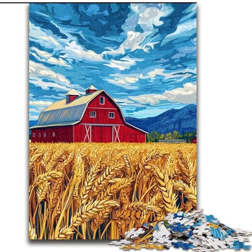 1000-teiliges Puzzle für Erwachsene, Cartoon-Weizenfeld, Lernspielzeug für Erwachsene, ganze Familie ab 14 Jahren (Größe 26x38cm) von LiJianXXR