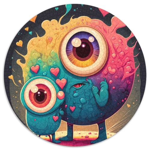 1000-teiliges Puzzle für Erwachsene, Cyclops Art Display, rundes Puzzle, 1000 Teile, Denksportspiel für Teenager, 67,5 x 67,5 cm von LiJianXXR