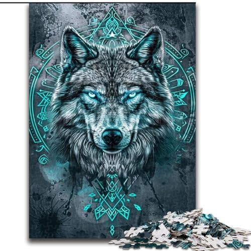 1000-teiliges Puzzle für Erwachsene, Dreams Wolf, aus Holz, EIN tolles Geschenk für Familienspaß, 50x75cm, für Geburtstage, Feiertage, Weihnachten, Halloween 1000-teiliges Puzzle für Erwachsene, Dreams Wolf, aus Holz, EIN tolles Geschenk für Familienspaß, 50x75cm, für Geburtstage, Feiertage, Weihnachten, Halloween von LiJianXXR
