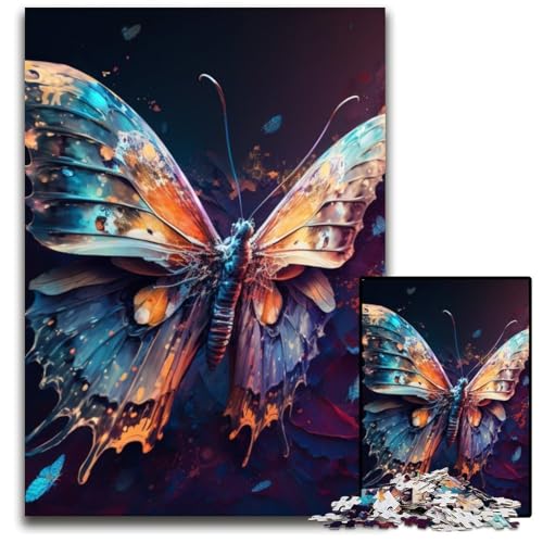 1000-teiliges Puzzle für Erwachsene, Fantasie-Schmetterling, anspruchsvolle Puzzles, perfekte Dekoration für Zuhause oder das Büro, 26x38cm/10,23x14,96 Zoll 1000-teiliges Puzzle für Erwachsene, Fantasie-Schmetterling, anspruchsvolle Puzzles, perfekte Dekoration für Zuhause oder das Büro, 26x38cm/10,23x14,96 Zoll von LiJianXXR