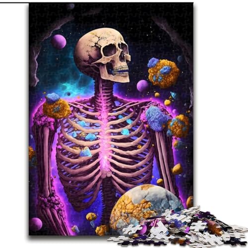 1000-teiliges Puzzle für Erwachsene, Galaktisches Skelett-Bloom-Puzzle aus Karton, für Teenager und Familienspaß, 1000 Teile(26x38cm) von LiJianXXR
