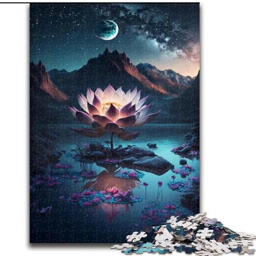 1000-teiliges Puzzle für Erwachsene, Galaxy Art Lotus, aus Holz, hochschwieriges Denkspiel für Teenager, 50x75cm, Geburtstagsgeschenkidee, anspruchsvolles Denkspiel 1000-teiliges Puzzle für Erwachsene, Galaxy Art Lotus, aus Holz, hochschwieriges Denkspiel für Teenager, 50x75cm, Geburtstagsgeschenkidee, anspruchsvolles Denkspiel von LiJianXXR