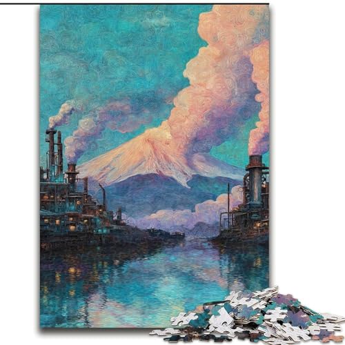 1000-teiliges Puzzle für Erwachsene, Geschenk zum Thema Berg Fuji, Lernspielzeug für Erwachsene, ganze Familie ab 14 Jahren (Größe 26x38cm) von LiJianXXR