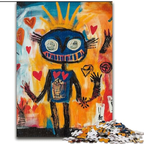 1000-teiliges Puzzle für Erwachsene, Geschenke im Basquiat-Stil, Lernspielzeug für Kinder ab 14 Jahren, ganze Familie (Größe 50x75cm) von LiJianXXR